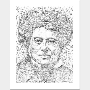 ALEXANDRE DUMAS pencil portrait .1 Posters and Art